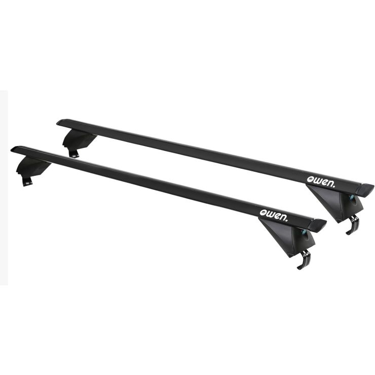 Barre portatutto Owen 3.0L PRO per auto con corrimano basso - Nere