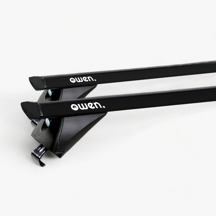 Barre portatutto Owen 3.0L PRO per auto con corrimano basso - Nere