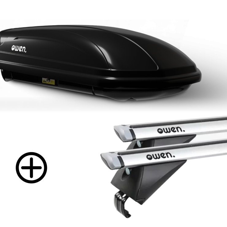 Barre portatutto OWEN 5.0S PRO e box da tetto 320L ADVANCED - Duo