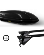 Barre portatutto OWEN nero 3.0S PRO e box da tetto 320L ADVANCED - Duo