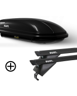Barre portatutto OWEN nero 5.0S PRO & box da tetto 320L ADVANCED - Bundle